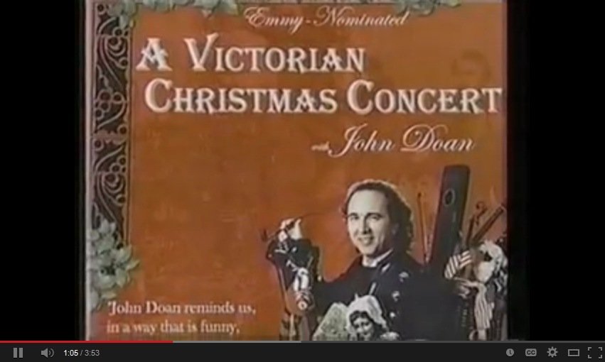 Victorian Christmas show with John Doan - original poster art.
